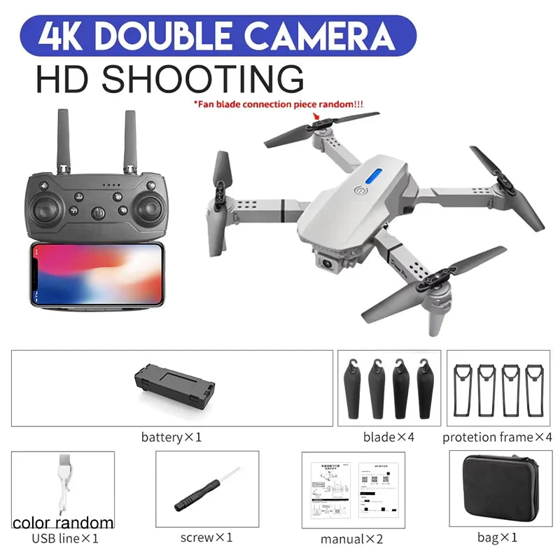 KBDFA 2025 E88 Professional Wide Angle RC HD 4K Camera drone Ma boutique