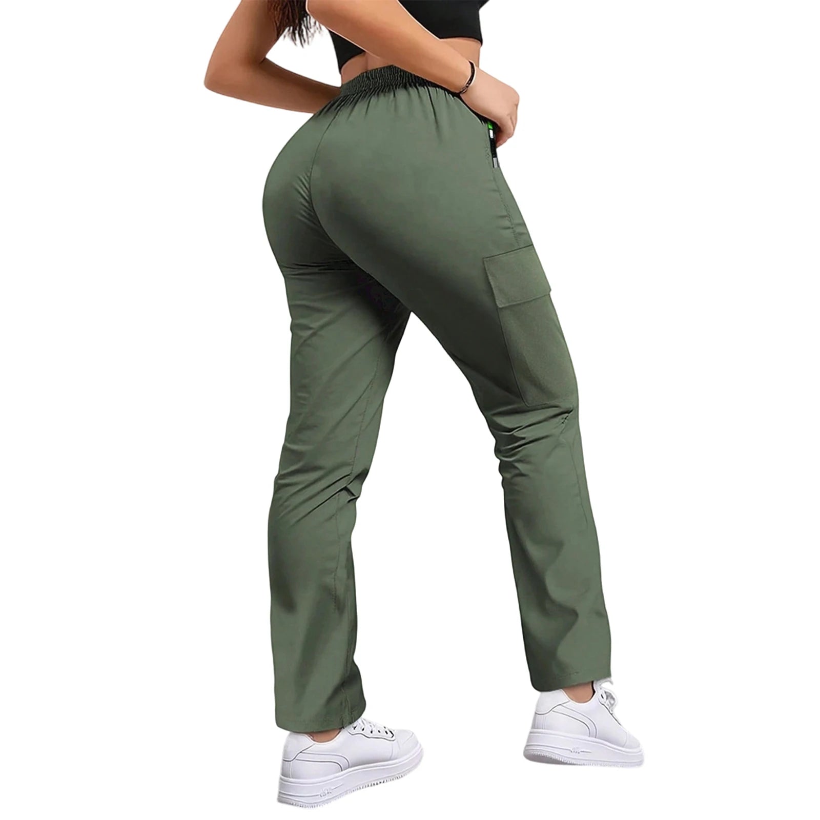 Pantalon Cargo Femme Taille Haute – Multi-Poches, Coupe Droite, Style Safari - BLACKBEARD OUTDOOR INDUSTRIES