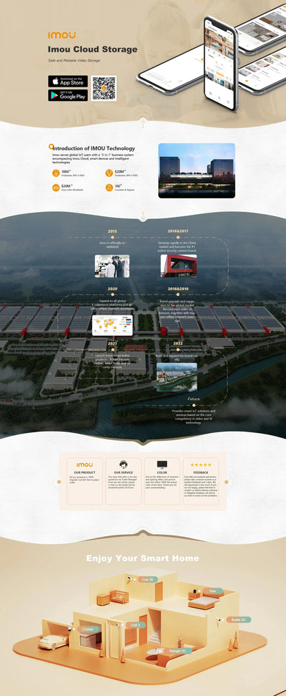 IMOU Ranger 2C 2MP – Caméra de Surveillance WiFi Intérieure à 360° | Babyphone | Détection Humaine | Audio Bidirectionnel | Vision Nocturne Ma boutique