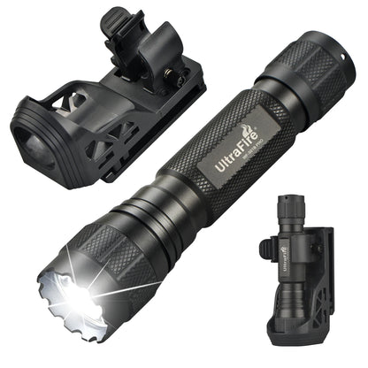 Lampe Torche Tactique UltraFire WF-501B Pro – 1200 Lumens Rechargeable avec Clip Ceinture Tactique W66 - BLACKBEARD OUTDOOR INDUSTRIES