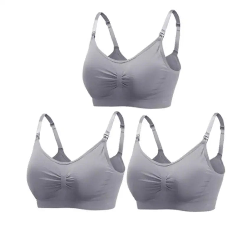 Lot de 3 Soutiens-Gorge d'Allaitement Maternité – Sans Armature, Grande Taille, Respirant