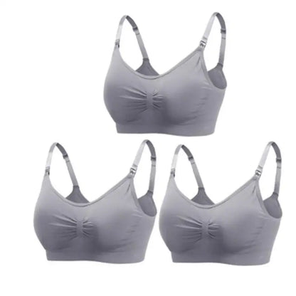 Lot de 3 Soutiens-Gorge d'Allaitement Maternité – Sans Armature, Grande Taille, Respirant