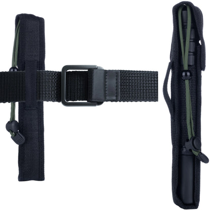 Bâton de Défense Télescopique 555 mm (BTLD) – Chrome Noir + Holster - BLACKBEARD OUTDOOR INDUSTRIES