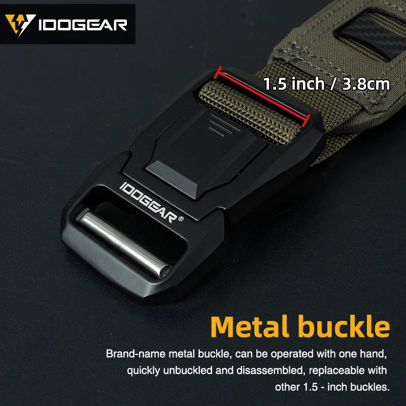 Ceinture Tactique IDOGEAR Quick Release MOLLE – Ceinture de Service Légère Ma boutique