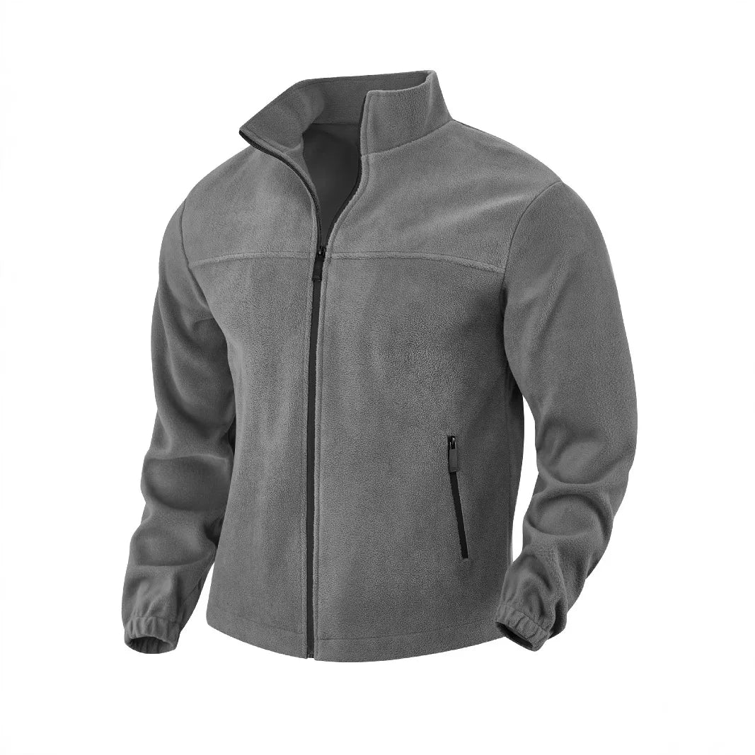 Veste polaire homme zippée à col montant