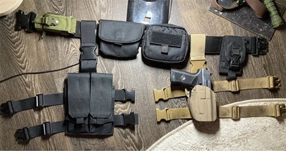 Holster de Cuisse MOLLE Universel – Plateforme de Support Tactique pour Pistolet, Réglable, Idéal pour Chasse, Paintball et Activités de Terrain BLACKBEARD OUTDOOR INDUSTRIES