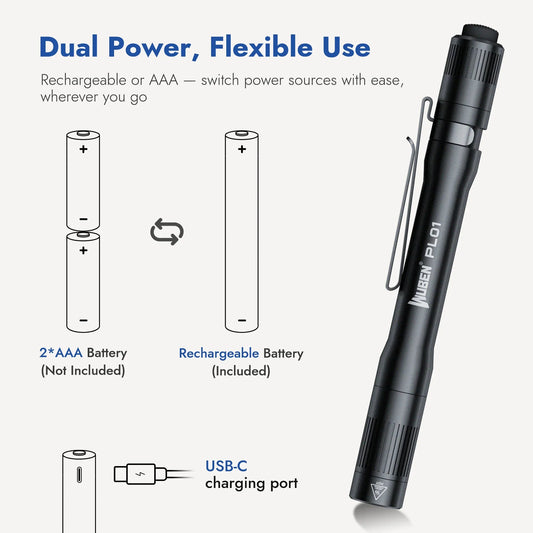 WUBEN PL01 – Lampe Stylo EDC 650lm Rechargeable USB-C – Résistance 2m
