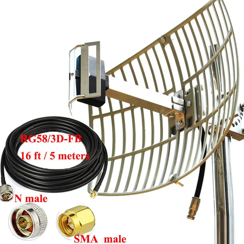 Antenne Parabolique Alfa Étanche 2.4GHz 15dBi – Réflecteur Haute Performance pour Réseau Wi-Fi 802.11b/g/n - BLACKBEARD OUTDOOR INDUSTRIES