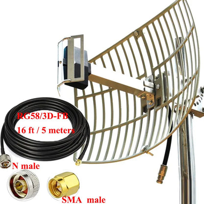 Antenne Parabolique Alfa Étanche 2.4GHz 15dBi – Réflecteur Haute Performance pour Réseau Wi-Fi 802.11b/g/n - BLACKBEARD OUTDOOR INDUSTRIES