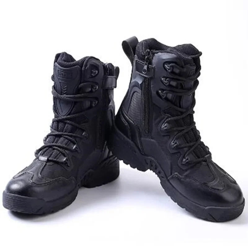 Rangers Tactiques en Cuir Homme - Desert Boots Respirantes et Antidérapantes