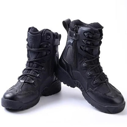 Rangers Tactiques en Cuir Homme - Desert Boots Respirantes et Antidérapantes