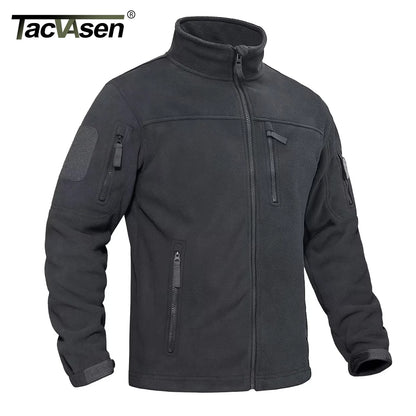 Veste Polaire Tactique Homme TACVASEN — Col Montant, Zip Intégral, 7 Poches | S à 2XL US - BLACKBEARD OUTDOOR INDUSTRIES