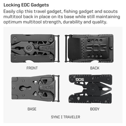 SOG Sync I Traveler EDC Multi-tool with 10 Survival Tools, Tactical & Outdoor Camping Supplies, Portable Travel & Hiking Kit Set BLACKBEARD OUTDOOR INDUSTRIES