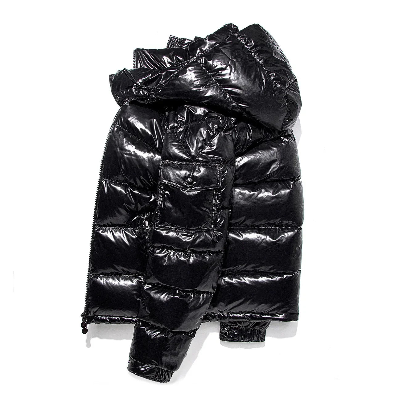 Doudoune Homme Hiver Premium – Épaisse & Chaude, Capuche, Style Luxe Brillant | XXS-XXXL - BLACKBEARD OUTDOOR INDUSTRIES