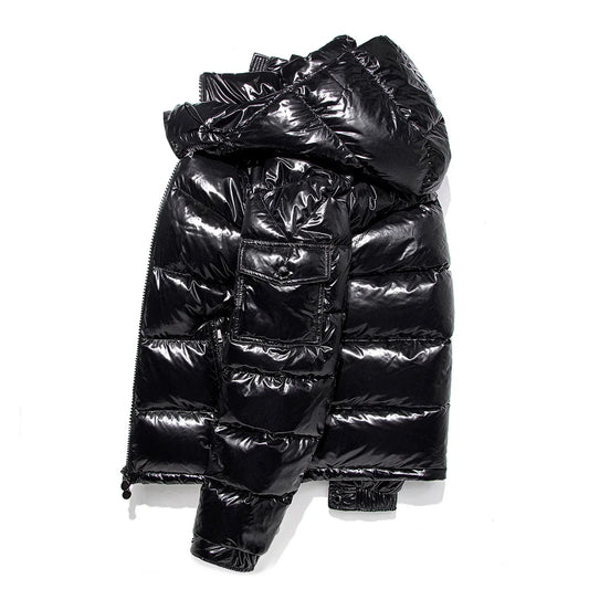 Doudoune Homme Hiver Premium – Épaisse & Chaude, Capuche, Style Luxe Brillant | XXS-XXXL - BLACKBEARD OUTDOOR INDUSTRIES