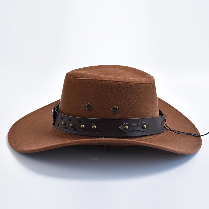 Chapeau Western en suede Synthétique – Large Bord Vintage pour Gentleman & Cowgirl - BLACKBEARD OUTDOOR INDUSTRIES