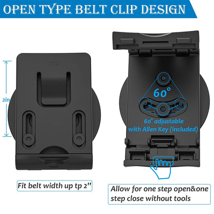 Étui Universel pour Menottes avec Ouverture Supérieure – Verrouillage Sécurisé et Clip Réglable à 60° pour Ceinture de 2 pouces - BLACKBEARD OUTDOOR INDUSTRIES