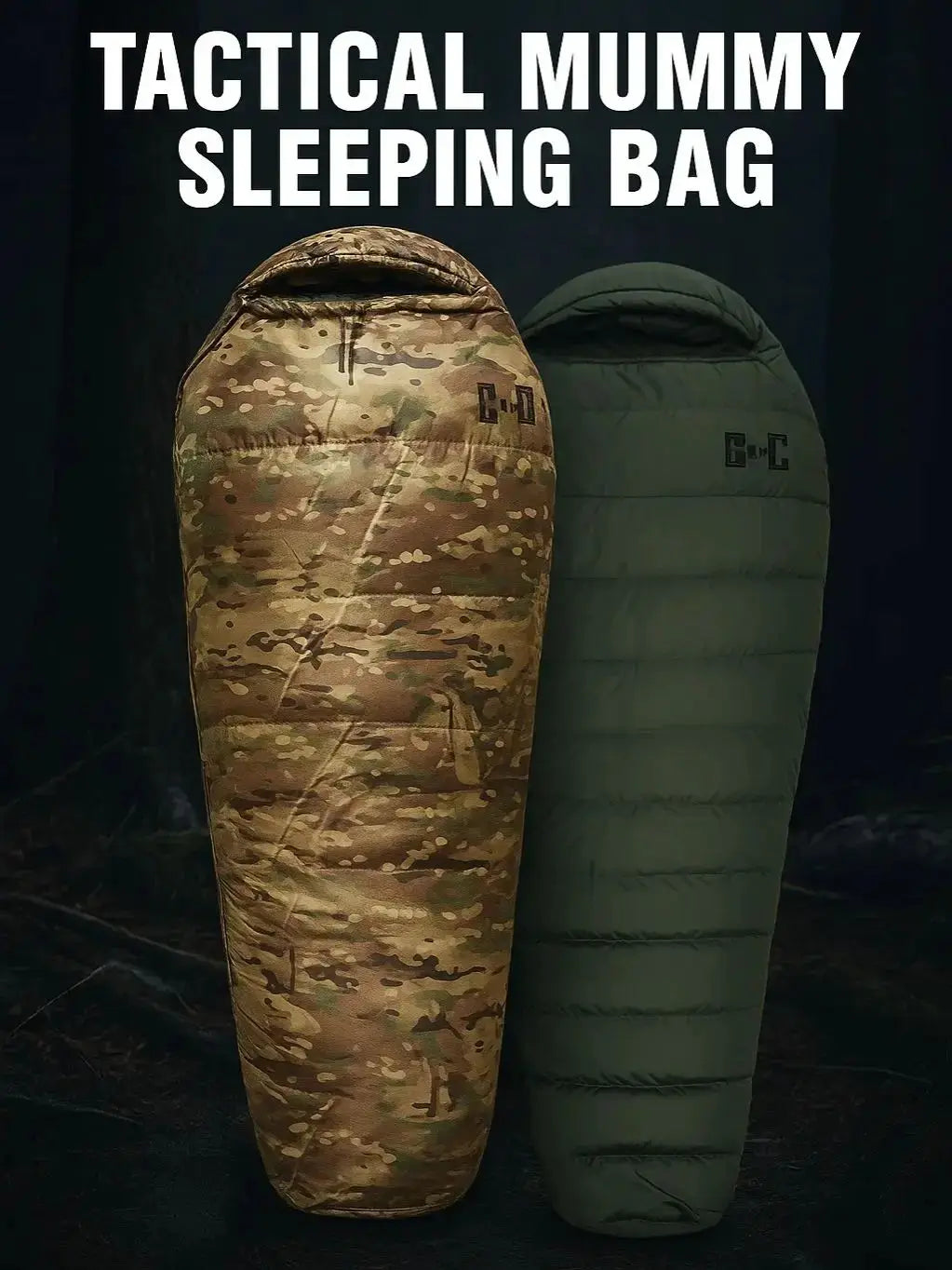 Sac de couchage militaire momie en duvet – Bivouac et camping