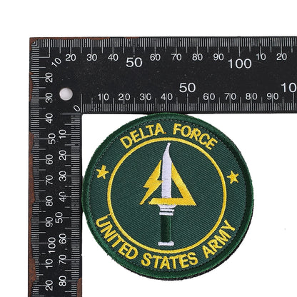 Patch Tactique Delta Force US Army – Broderie Hook & Loop 8x8 cm