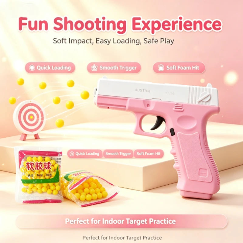 Réplique airsoft rose type Glock 18 – Spring 6 mm