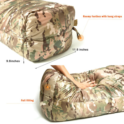 Sac de couchage militaire momie en duvet – Bivouac et camping