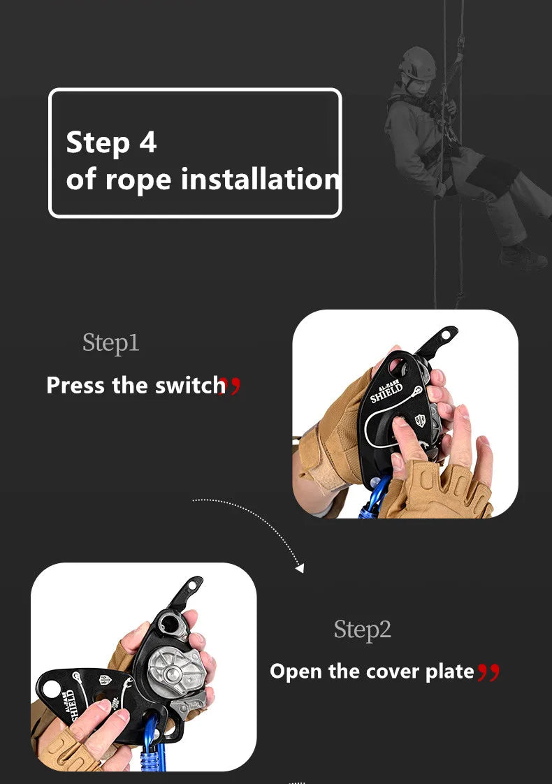 Descendeur d'Escalade Autobrake – Dispositif de Descente pour Travail en Hauteur et Sauvetage - BLACKBEARD OUTDOOR INDUSTRIES