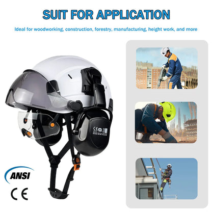 Casque de Sécurité ABS Pompier & Sauvetage — Visière, Cache-Oreilles CE/ANSI - BLACKBEARD OUTDOOR INDUSTRIES