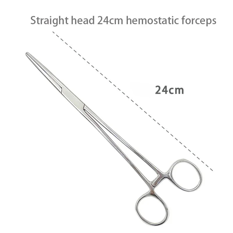Pinces hémostatiques en acier inoxydable 1 pièce - Outil chirurgical, pinces de verrouillage courbées/droites pour pêche