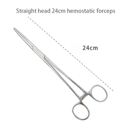 Pinces hémostatiques en acier inoxydable 1 pièce - Outil chirurgical, pinces de verrouillage courbées/droites pour pêche