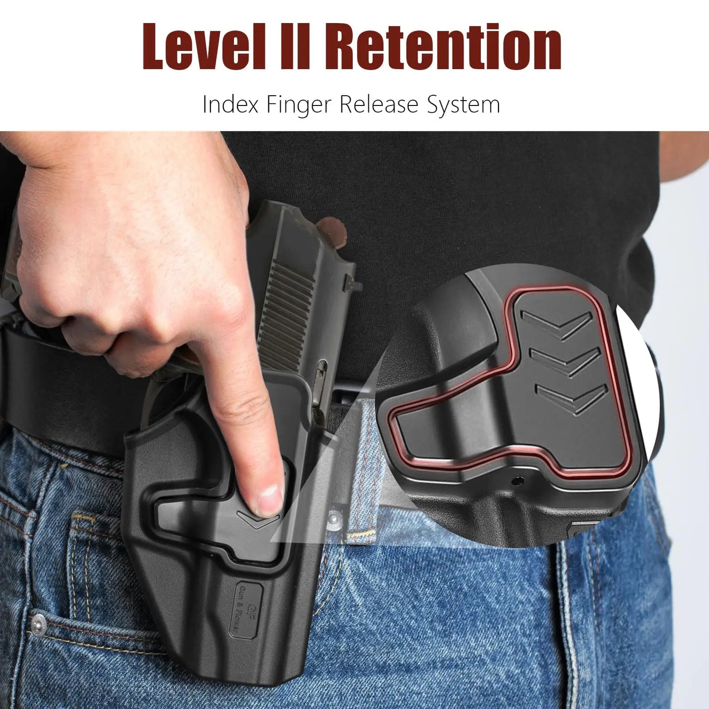 Holster OWB Makarov PM – Rétention Level II, Paddle 360°, Compatible Point Rouge & Canon Filетé | Ceintures 1,5″–2,25″ | Droitier - BLACKBEARD OUTDOOR INDUSTRIES