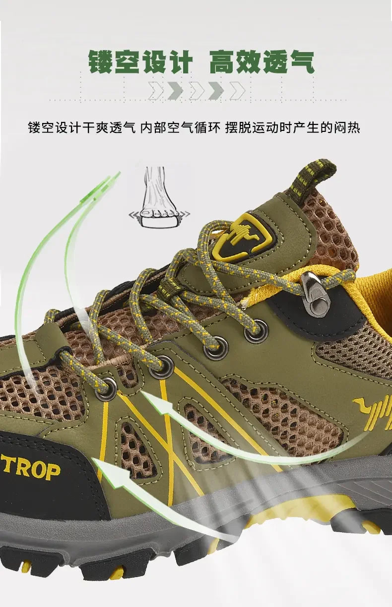 Chaussures de Randonnée Homme - Respirantes en Mesh, Légères et Résistantes - Chaussures de Sport pour Randonnée, Chasse et Activités Tactiques - BLACKBEARD OUTDOOR INDUSTRIES