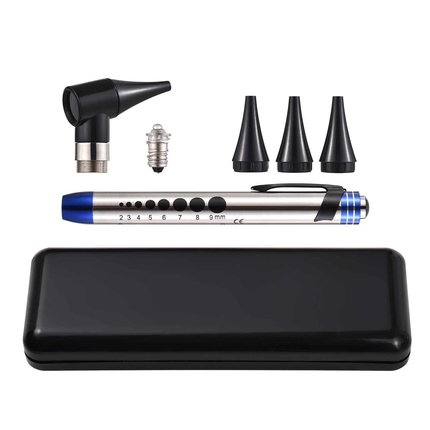 Kit de Diagnostic 2 en 1 – Otoscope et Outil de Diagnostic des Yeux avec Lumière LED et Embouts Remplaçables de 4mm - BLACKBEARD OUTDOOR INDUSTRIES
