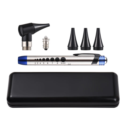 Kit de Diagnostic 2 en 1 – Otoscope et Outil de Diagnostic des Yeux avec Lumière LED et Embouts Remplaçables de 4mm - BLACKBEARD OUTDOOR INDUSTRIES