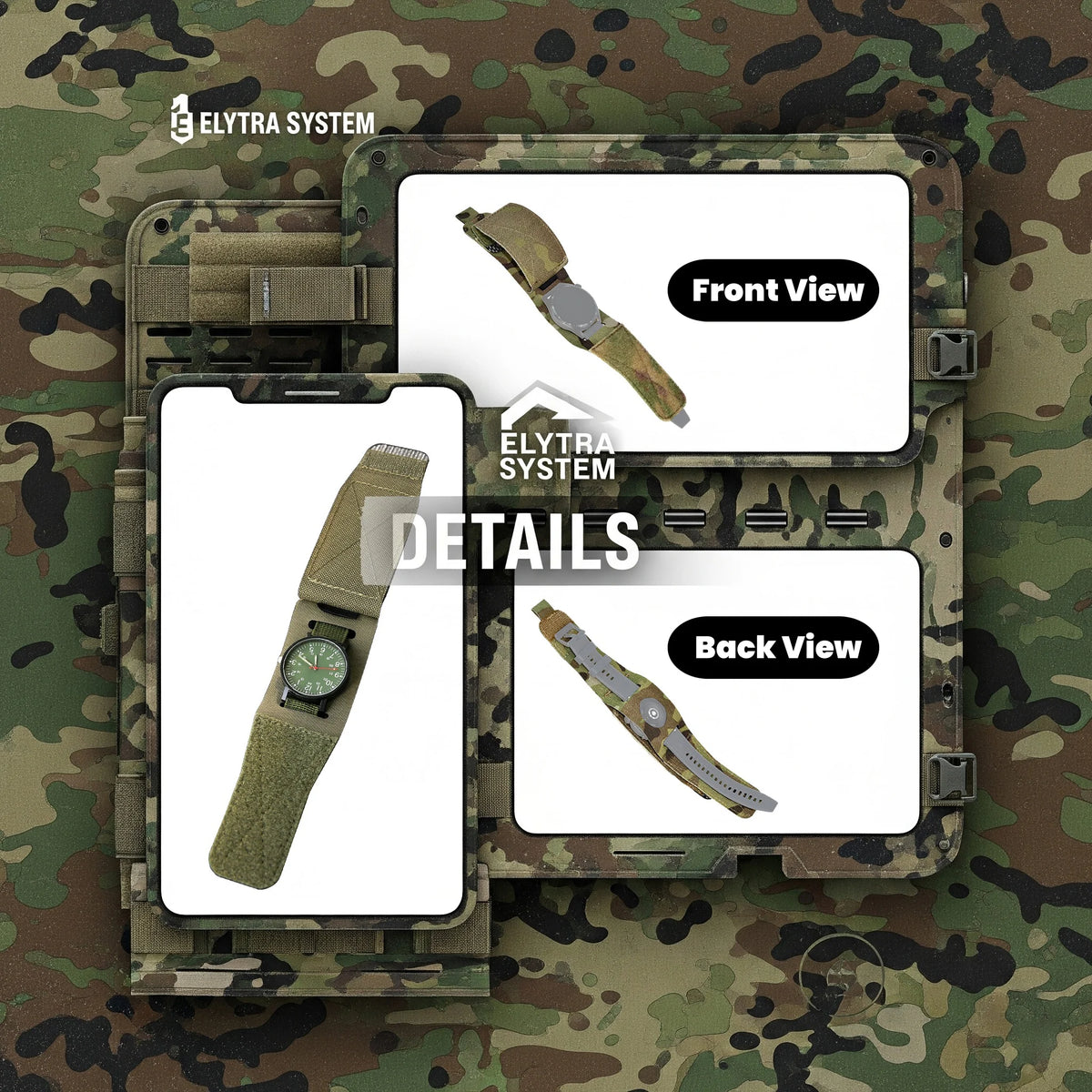 Bracelet de Montre Tactique Nylon Camouflage – 7 Coloris Militaires | Chasse, Outdoor, Sport