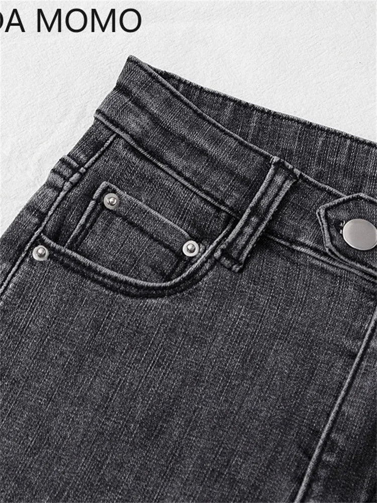 Jeans Femme Skinny Denim Noir – Pantalon Taille Haute Vintage, Stretch Légère - BLACKBEARD OUTDOOR INDUSTRIES