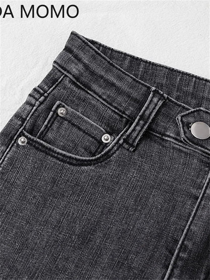 Jeans Femme Skinny Denim Noir – Pantalon Taille Haute Vintage, Stretch Légère - BLACKBEARD OUTDOOR INDUSTRIES