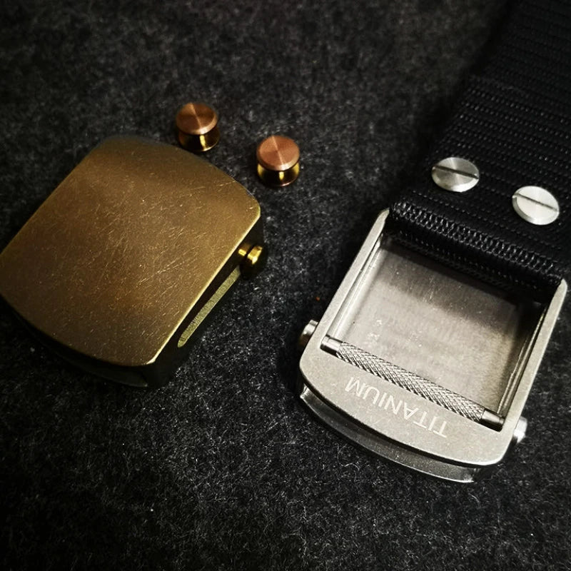 Ceinture Tactique en Nylon avec Boucle Automatique en Titane Pur (35/38 mm) Ma boutique