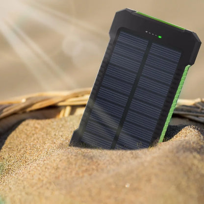 Power Bank Solaire 20 000mAh Étanche – Chargeur d'Urgence avec LED SOS & Boussole - BLACKBEARD OUTDOOR INDUSTRIES