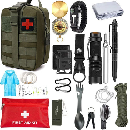 Kit de Survie Tactique – Pochette Oxford Camping, Randonnée, Premiers Secours & Urgence