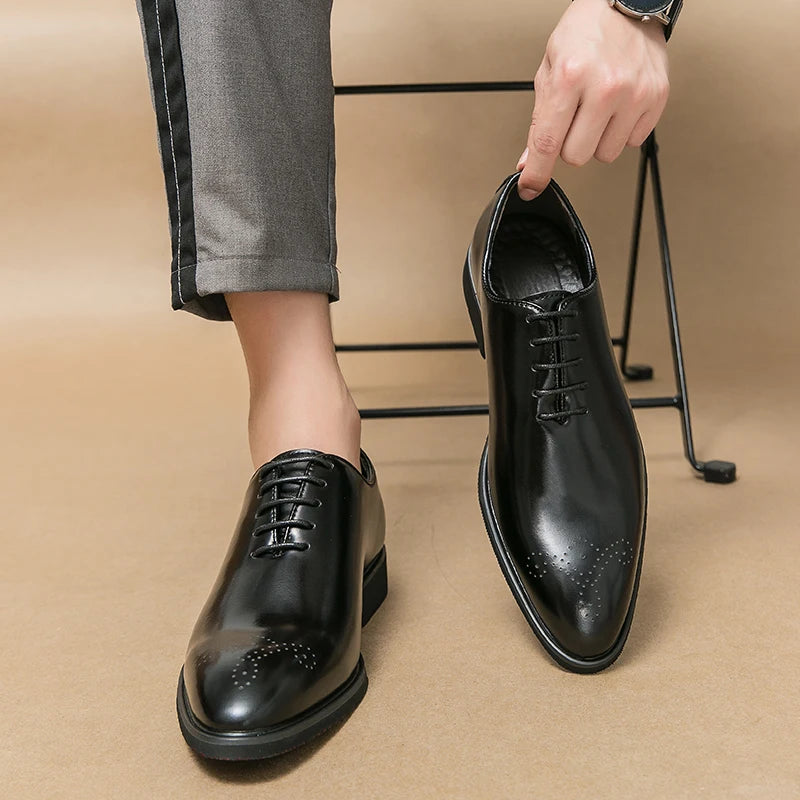 Chaussures de Banquet Classiques pour Homme - Chaussures en Cuir à Lacets - Élégantes et Confortables BLACKBEARD OUTDOOR INDUSTRIES