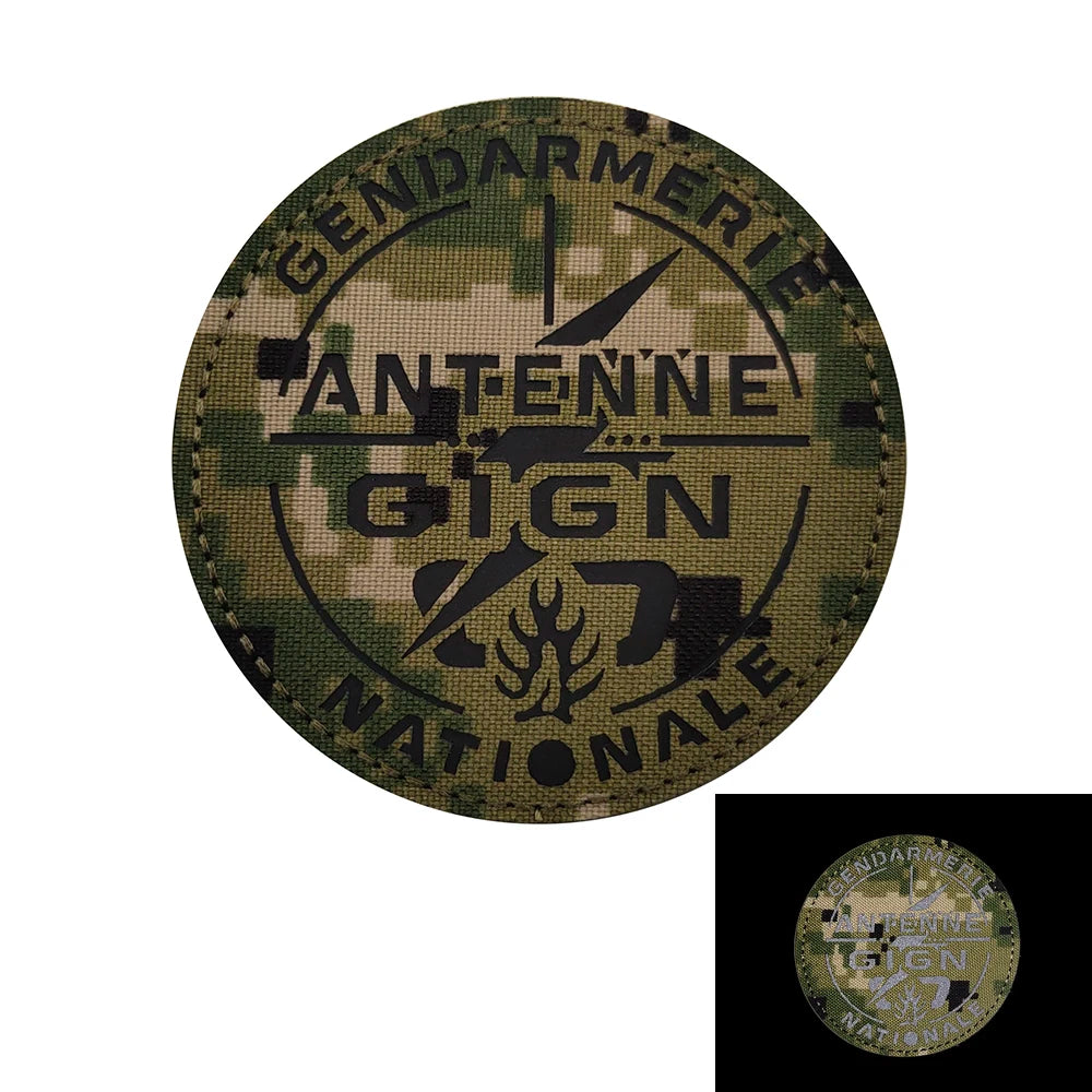 Patch Tactique France GIGN Infrared – Brodé avec Drapeau et Effet Réfléchissant IR - BLACKBEARD OUTDOOR INDUSTRIES