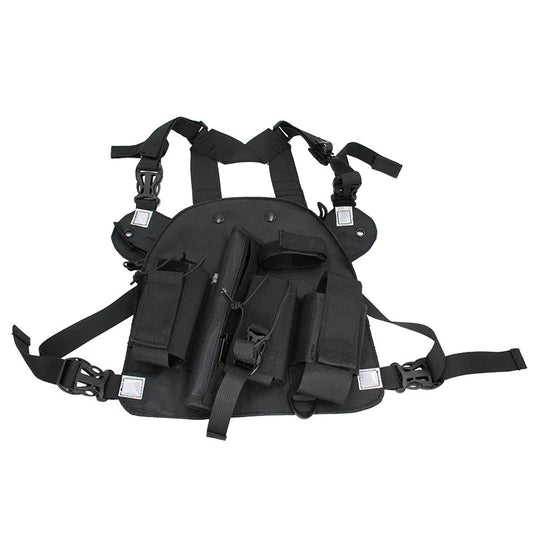 XIERDE Walkie Talkie Radio Holster & Chest Rig - Nylon Radio Case BLACKBEARD OUTDOOR INDUSTRIES