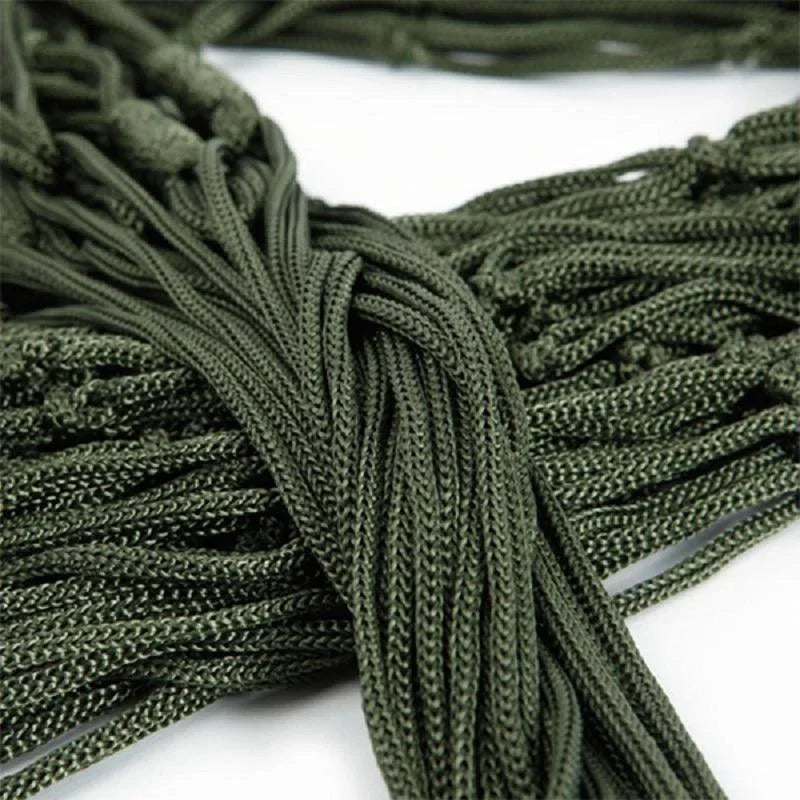 Hamac Filet en Nylon avec Cordes - Lit Suspendu Portable pour Camping et Jardin