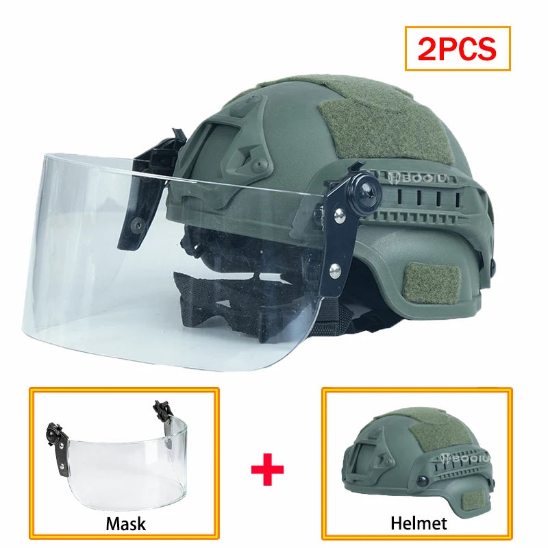 Casque airsoft MICH 2000 avec masque tactique - BLACKBEARD OUTDOOR INDUSTRIES