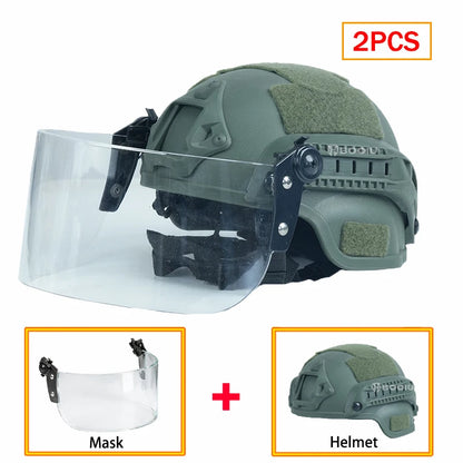 Casque airsoft MICH 2000 avec masque tactique - BLACKBEARD OUTDOOR INDUSTRIES