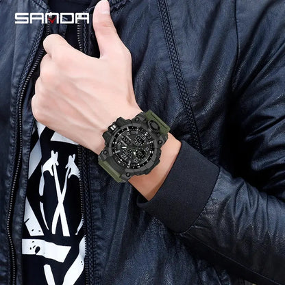 Montre militaire homme SANDA 6021 à double affichage