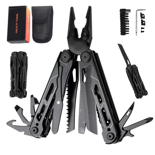 Outdoor Camping Multi Tools Folding Survival Gear Plier Knife Wire Stripper Outdoor Mini Portable Hand Tools Knife, Scissors ﻿ BLACKBEARD OUTDOOR INDUSTRIES