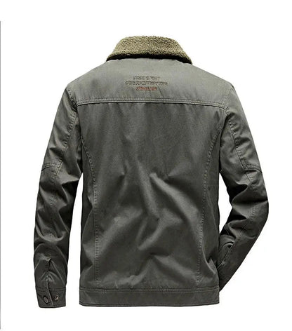 Autumn Winter Men's Cotton Thick Warm Fleece Jackets Stand Collar Fleece Lined Outdoor Workwear Warm Casual Style New Arrival BLACKBEARD OUTDOOR INDUSTRIES