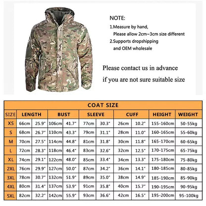 Veste Tactique Homme Hiver – HAN WILD Camouflage | Softshell | Polaire | Coupe-Vent | Randonnée | Chasse | Outdoor - BLACKBEARD OUTDOOR INDUSTRIES