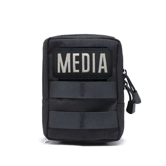 Patch Brodé MEDIA Grande Taille – Gilet Tactique Hook & Loop Insigne Presse